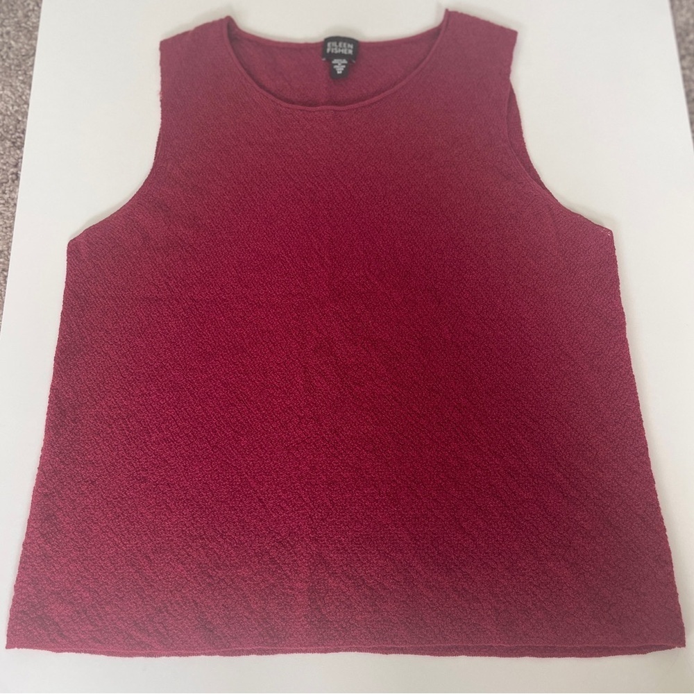 Y2k 90’s Eileen Fisher Knitted Top Italian Yarn Maroon Sz‎ M Minimalist Iconic